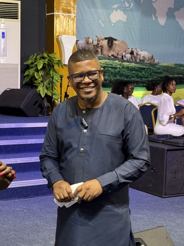 A minister standing in a sanctuary