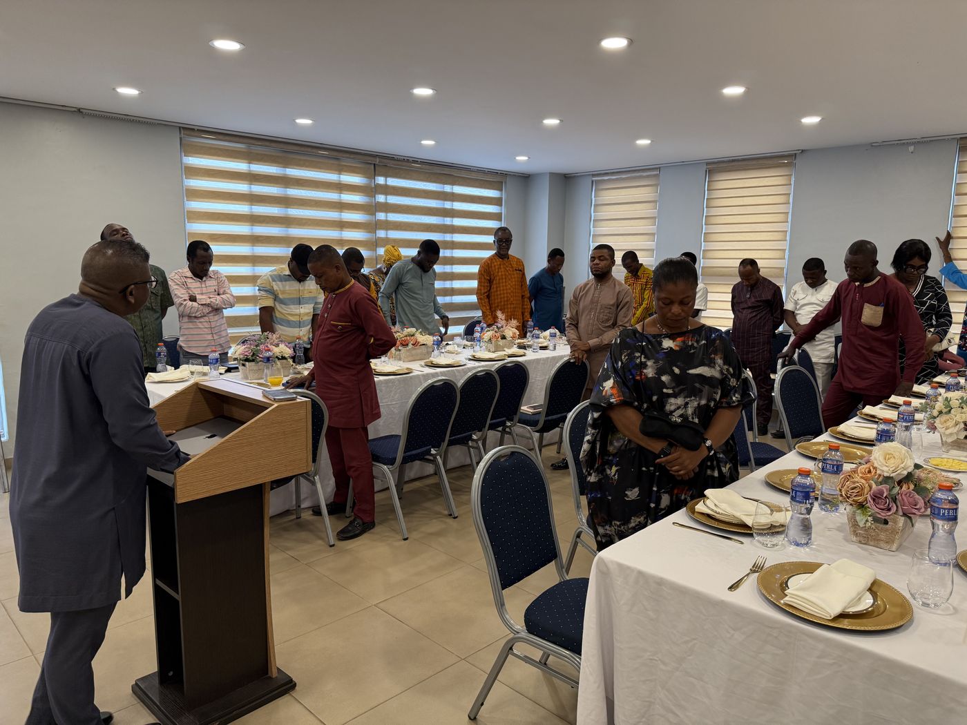 A fellowship banquet