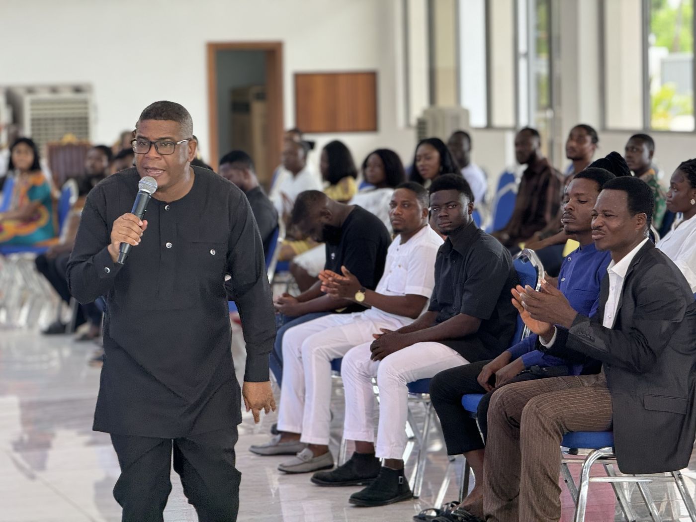 A minister teaching at a leadership training session